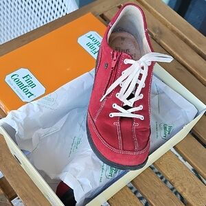 Finn Comfort Red Athletic Shoes
